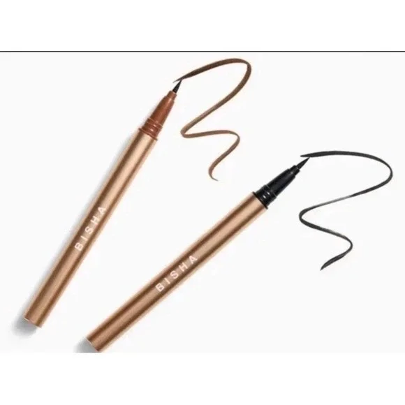 Bisha Essential Eye Designer Duo Set Downtown Black & Uptown Brown Full Size NIB - Picture 1 of 3